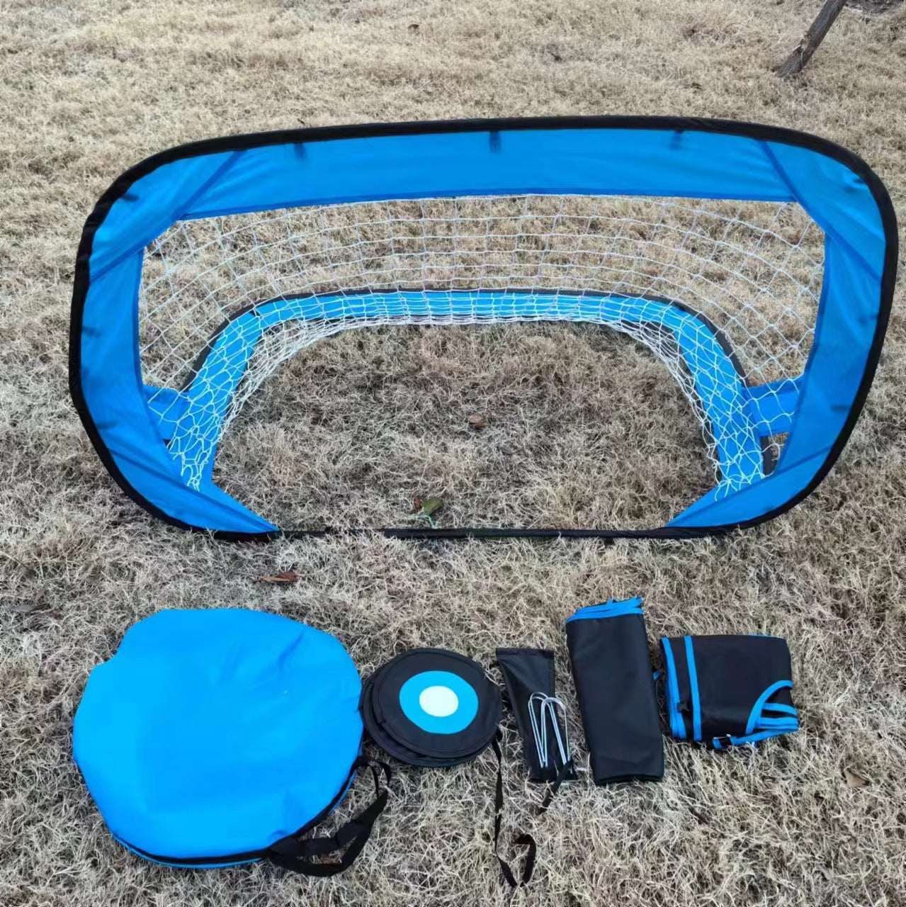 Garden soccer goal, convenient pop-up training, detachable four-in-one soccer training net, multi-functional accessories