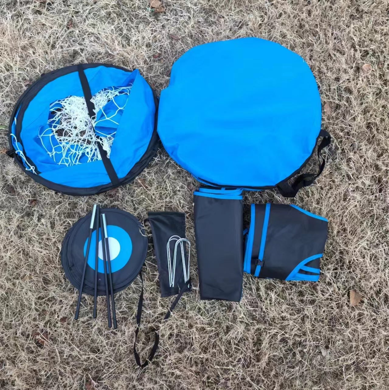 Garden soccer goal, convenient pop-up training, detachable four-in-one soccer training net, multi-functional accessories